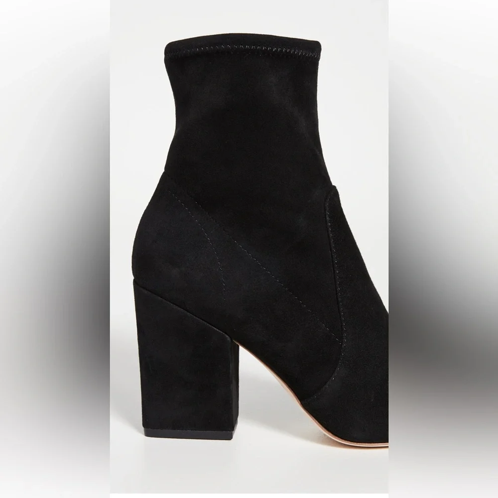 Loeffler Randall Isla Black Suede Slim Ankle Bootie - Picture 3 of 12
